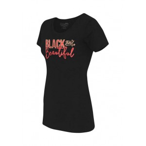 Image One Women's Black History Month Black & Beautiful Ideal Dolman T-Shirt