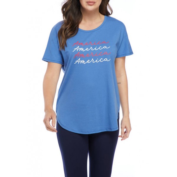 New Directions® Studio Women's Dolman Sleeve America Graphic T-Shirt