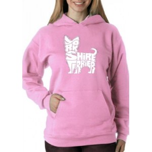 LA Pop Art Word Art Hooded Sweatshirt - Yorkie 