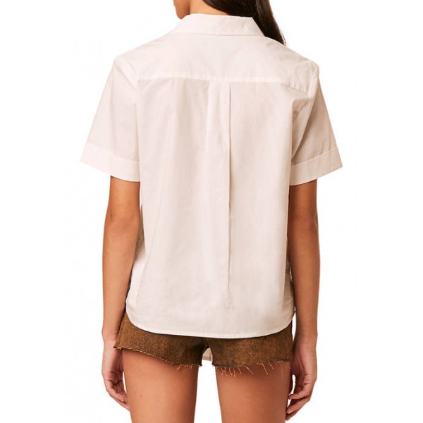 French Connection Short Sleeve Tie Front Top