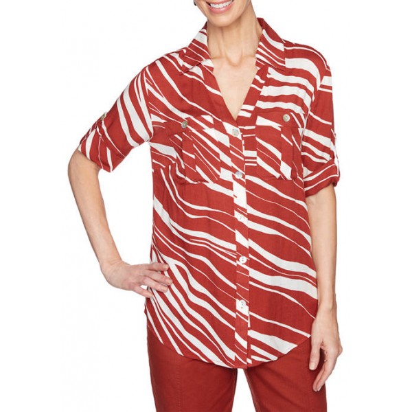 Ruby Rd Women's Must Haves II 2020 Bold Zebra Striped Tunic
