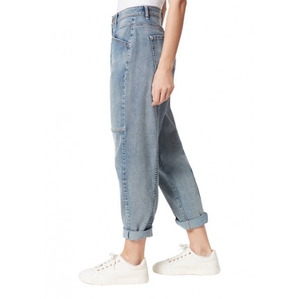 Frayed Seamed Baggy Jeans