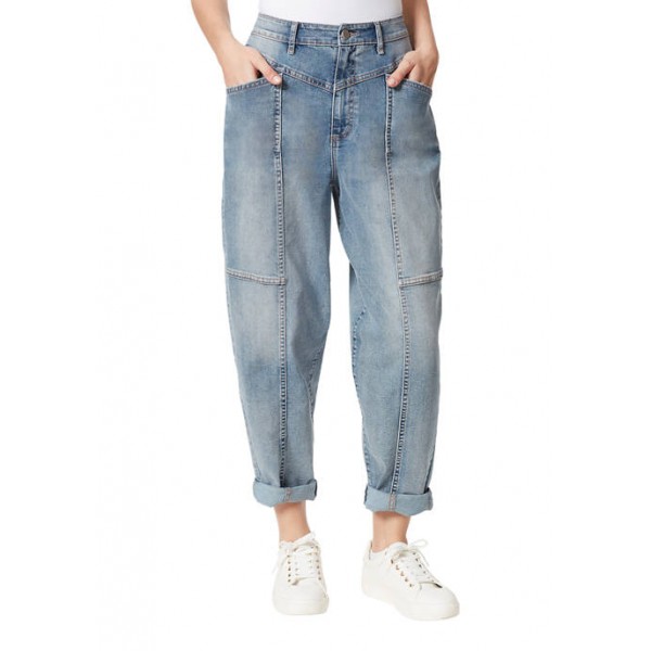 Frayed Seamed Baggy Jeans