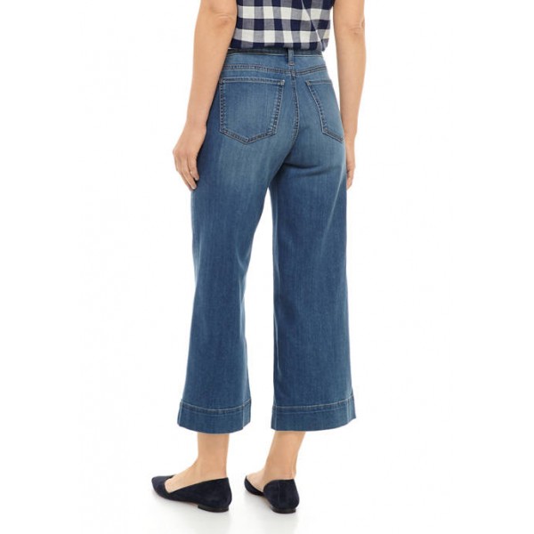 Kim Rogers® Women's Wide Leg Crop Jeans