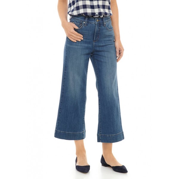 Kim Rogers® Women's Wide Leg Crop Jeans