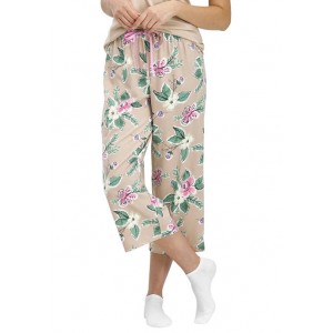 HUE® Doeskin Blossom Classic Pajama Capris 