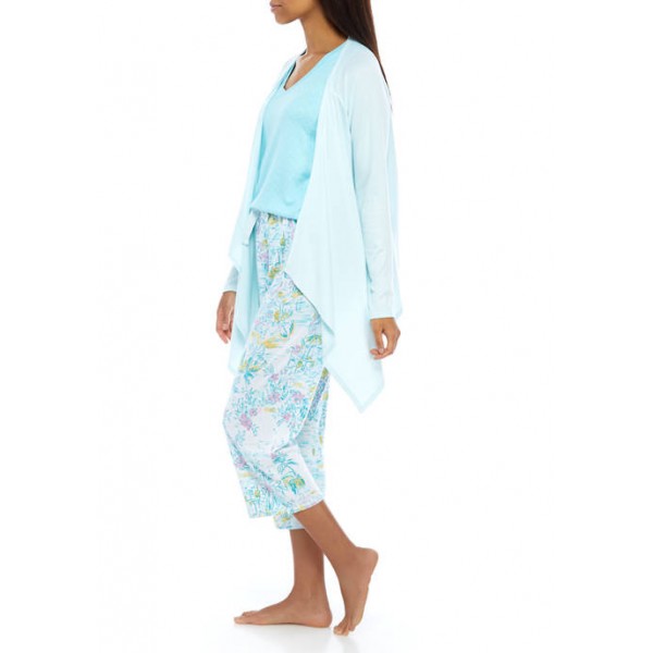 Kim Rogers® Whisper 3 Piece Capri Pajama Set