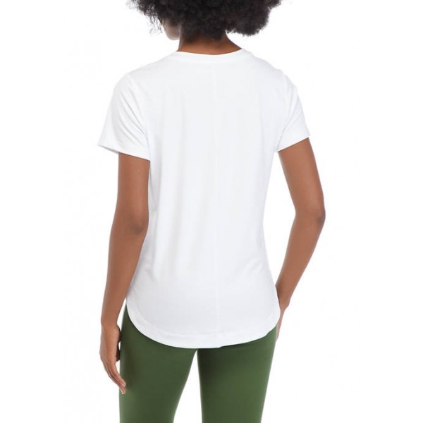 THE LIMITED LIMITLESS Short Sleeve Shirttail Hem Top