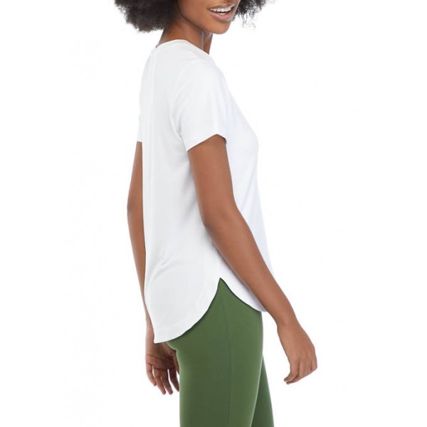 THE LIMITED LIMITLESS Short Sleeve Shirttail Hem Top