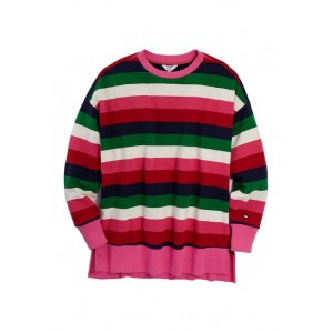 Crown & Ivy™ Women's Long Sleeve Stripe Sweater 