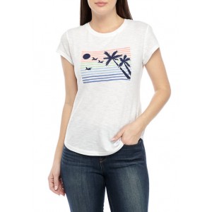 Crown & Ivy™ Women's Short Sleeve Crew Neck Graphic T-Shirt 