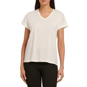 Donna Karan Women's Short Sleeve V-Neck T-Shirt 