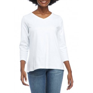 Kim Rogers® Women's 3/4 Sleeve V-Neck Shirt 
