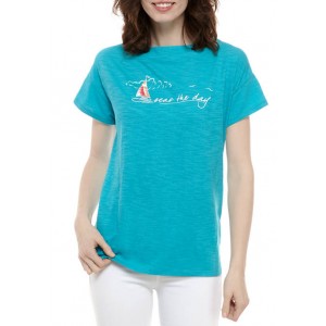 Kim Rogers® Women's Drop Shoulder Art Graphic T-Shirt 
