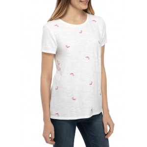Kim Rogers® Women's Short Sleeve Embroidered Art T-Shirt 