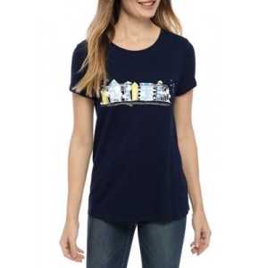 Kim Rogers® Women's Short Sleeve High Low Graphic Art T-Shirt 