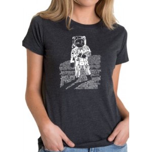 LA Pop Art Premium Blend Word Art T-Shirt - Astronaut 