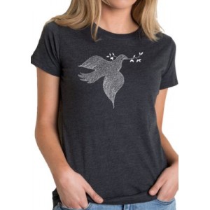 LA Pop Art Premium Blend Word Art T-Shirt - Dove 