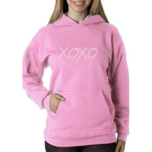 LA Pop Art Word Art Hooded Sweatshirt - XOXO 