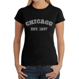 LA Pop Art Word Art T-Shirt - Chicago 1837 