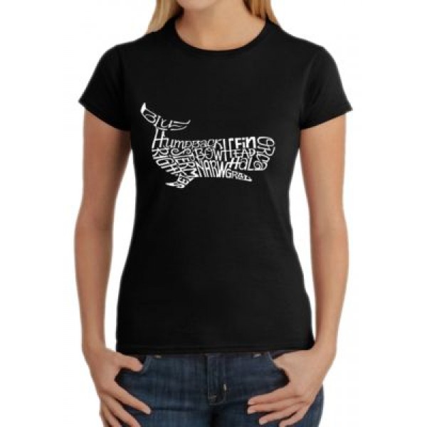 LA Pop Art Word Art T-Shirt - Humpback Whale