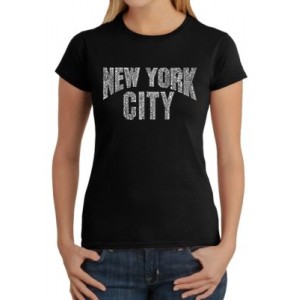 LA Pop Art Word Art T-Shirt - NYC Neighborhoods