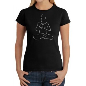 LA Pop Art Word Art T-Shirt - Popular Yoga Poses 