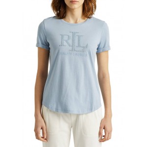 Lauren Ralph Lauren Women's Sequined Logo Jersey T-Shirt 