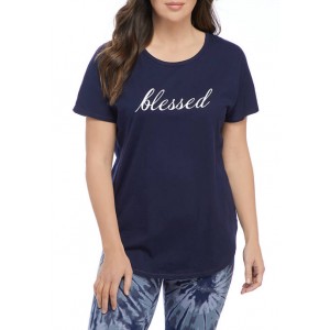 New Directions® Studio Women's Dolman Sleeve Blessed Graphic T-Shirt 