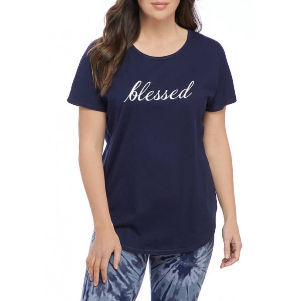 New Directions® Studio Women's Dolman Sleeve Blessed Graphic T-Shirt