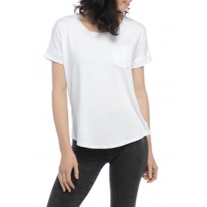 New Directions® 	 Studio Women's Short Dolman Sleeve Chest Pocket T-Shirt 