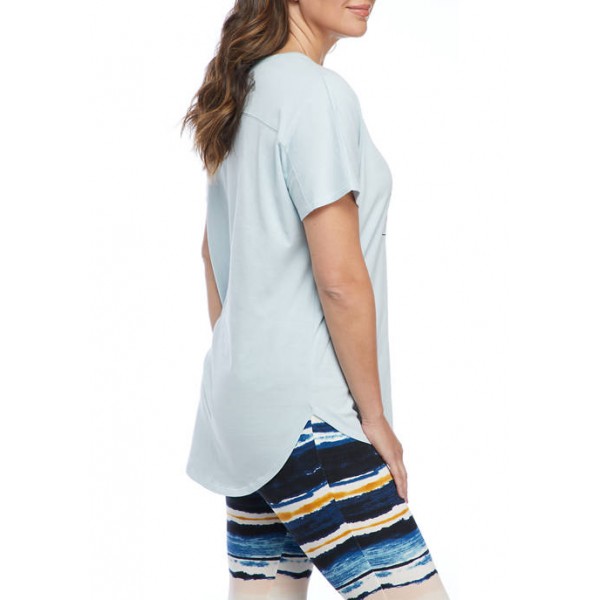 New Directions® Studio Women's Short Sleeve Believe Graphic T-Shirt