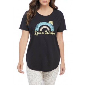 New Directions® Studio Women's Short Sleeve Love Well Graphic T-Shirt 