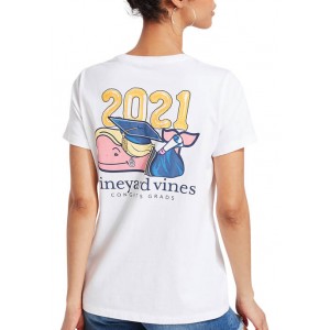 Vineyard Vines Women's Short Sleeve Whale Graphic Graduation T-Shirt 