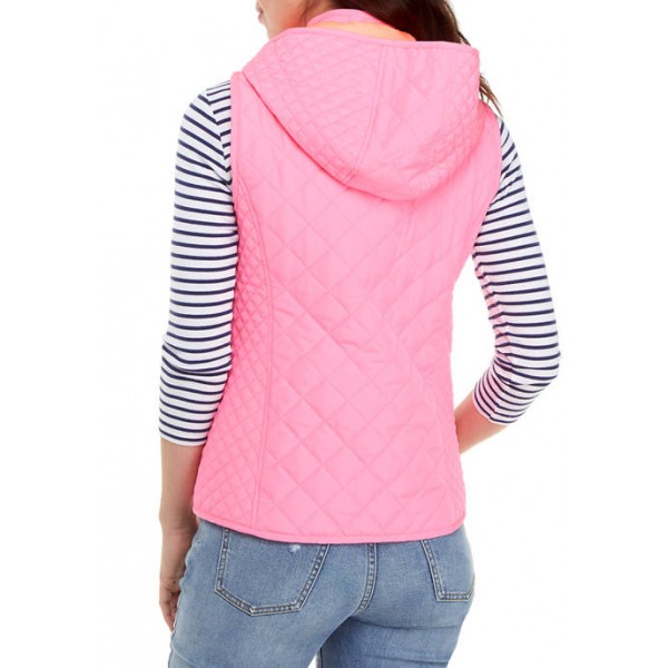 Crown & Ivy™ Women's Hooded Vest with Trim