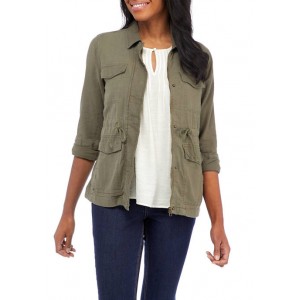 New Directions® Women's Linen Blend Utility Jacket 