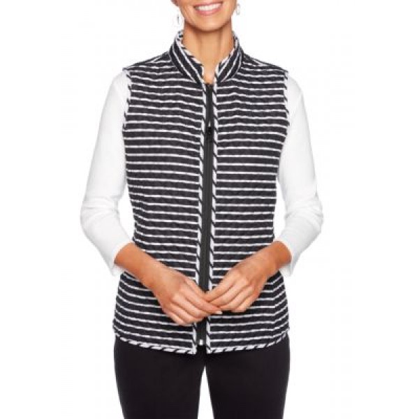Ruby Rd Petite In The Mix Reversible Quilted Vest