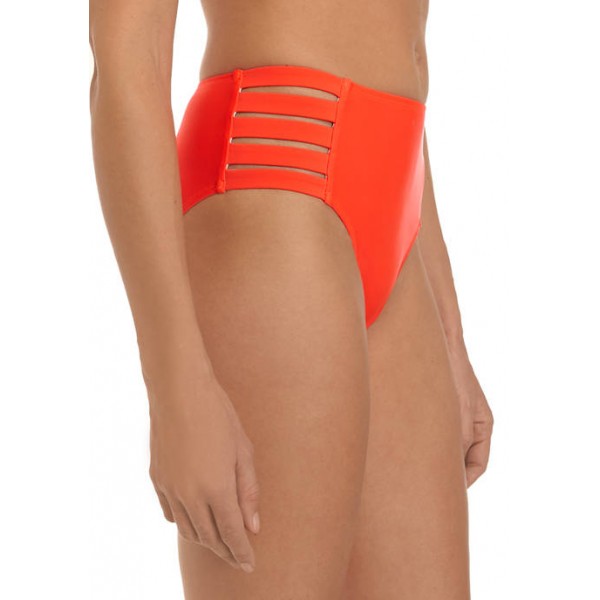 Cabana by Crown & Ivy™ Hot Red Strappy High Waist Swim Bottoms