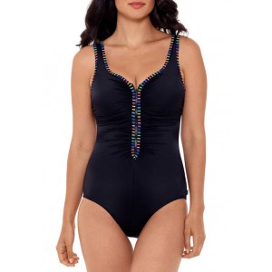 Reebok Our Zips Are Sealed One-Piece Swimsuit 