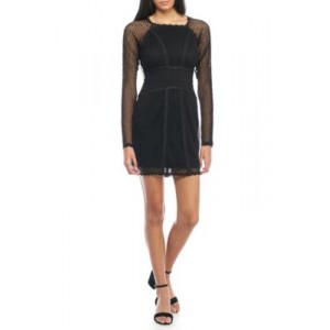Free People Mixed Mesh Bodycon Dress