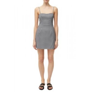 French Connection Gingham Print Tie Back Whisper Dress 