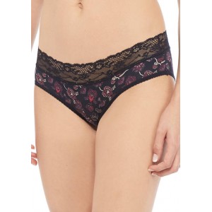 New Directions® Printed Lace Waist Micro Hipsters 