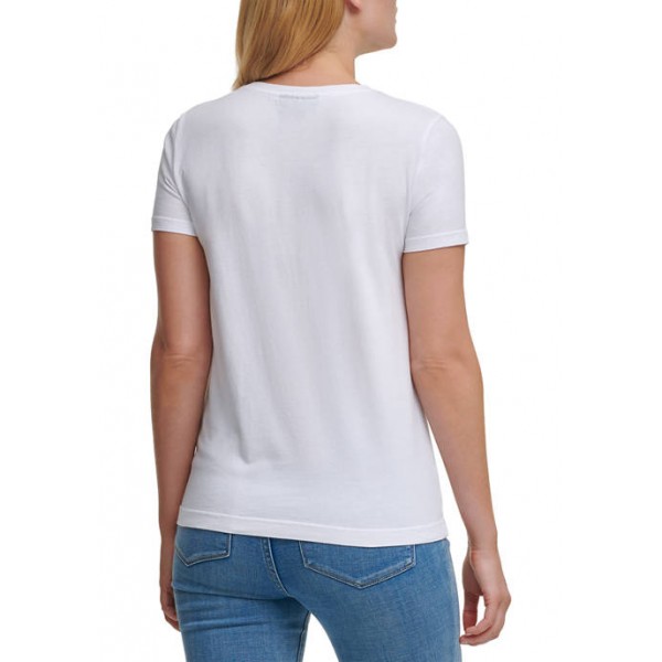 DKNY Short Sleeve Sequin Pocket T-Shirt