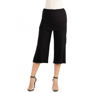 24seven Comfort Apparel Women's Cropped Straight Pants