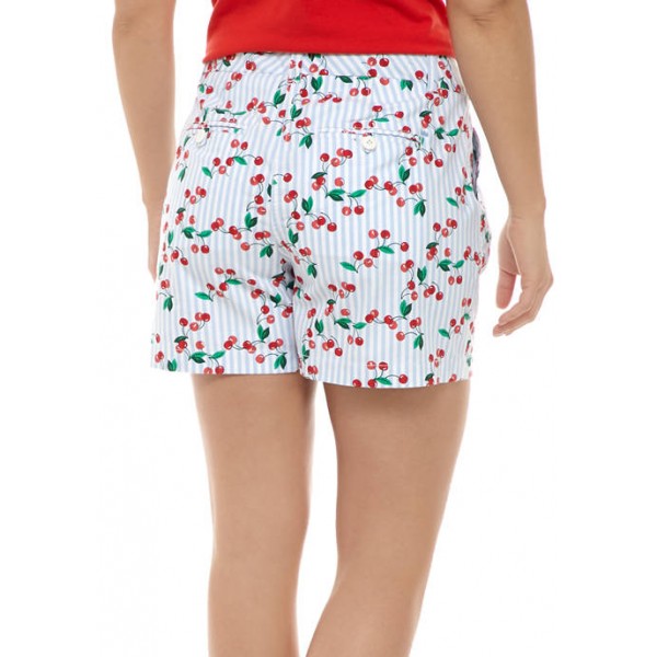 Crown & Ivy™ 5 Inch Cherry Yarn Dyed Shorts