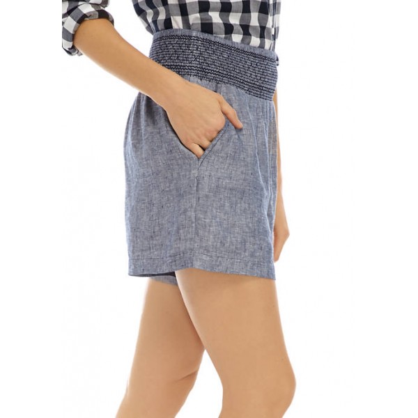Crown & Ivy™ Women's Smocked Soft Yarn Dye Shorts