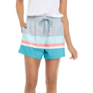 Ocean & Coast® Women's Striped Elastic Waist Board Shorts 