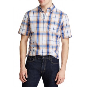 Chaps Performance Short Sleeve Easy Care Button Down Shirt