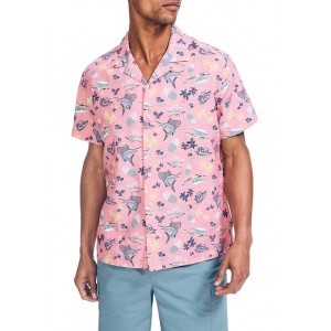 Nautica Short Sleeve Print Linen Shirt
