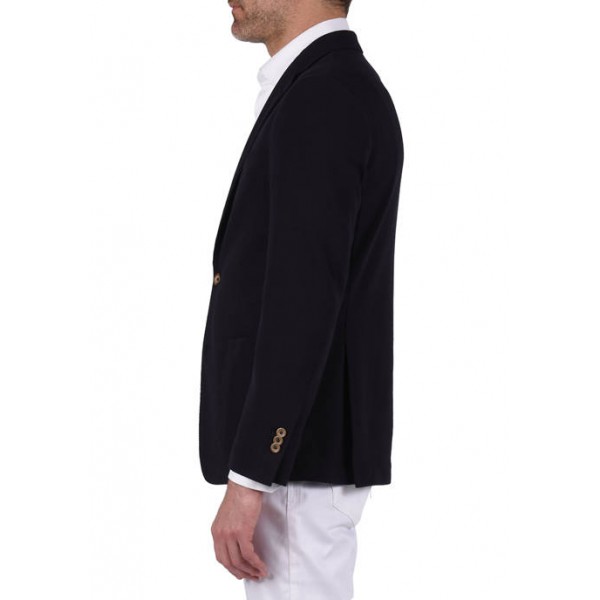 Azure Men's Rodino Navy Solid Stretch Slim Fit Sport Coat